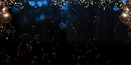 Glamorous background decoration for celebrations and fun. Concept for seasonal and holidays with...
