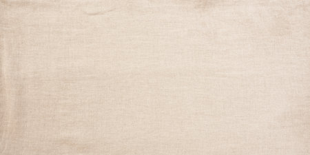 Fine bright linen cloth. Tablecloth on top view. Background for wedding and birthday celebrations in natural boho style with space for text.の写真素材
