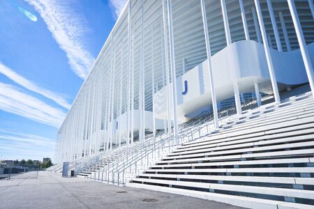 Matmut Atlantique Stadium, Bordeaux, France - september 27, 2017 : FR - White Architecture of football, The football stadium at Bordeaux in Franceのeditorial素材