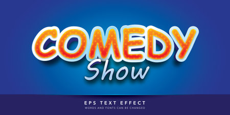 Editable text effect - Comedy Show! 3d Text Style Effectのイラスト素材