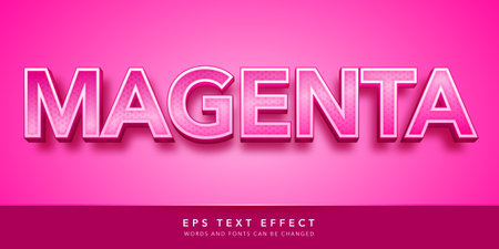 Text in Pink and White Color 3D Effect. Editable Text Style Effectのイラスト素材