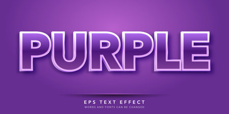 Purple Text with Light Effect, Editable Text Style Effect.のイラスト素材