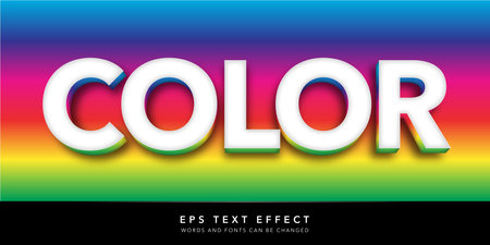 Color text effect, Colorful Text style is editable template.のイラスト素材