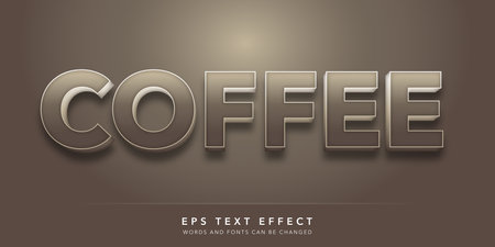 Coffee Text Effect, Editable Text Style Effect, Graphic Designのイラスト素材