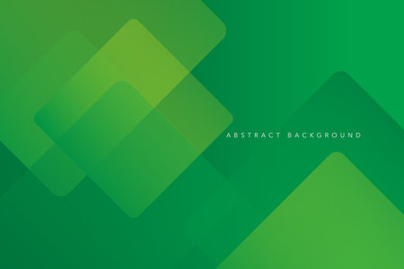 Abstract green background with square shapes. Vector illustration for your design. Abstract green light and dark color gradient background. Modern minimalist background designのイラスト素材