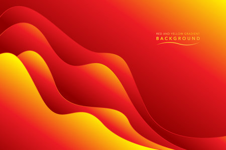 Abstract background with dynamic effect. Vector illustration. Can be used for advertising, presentation. red and orange gradient background wavy and flow shadow designのイラスト素材