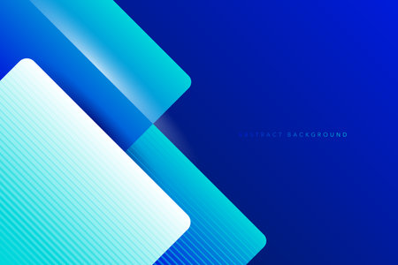 Blue abstract and geometric 3d technology background. Bright blue abstract background with stripes and place for your text. Template for your designのイラスト素材