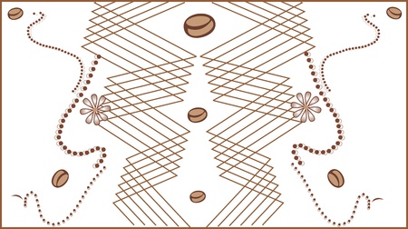 decorative coffee beans on white backgroundのイラスト素材