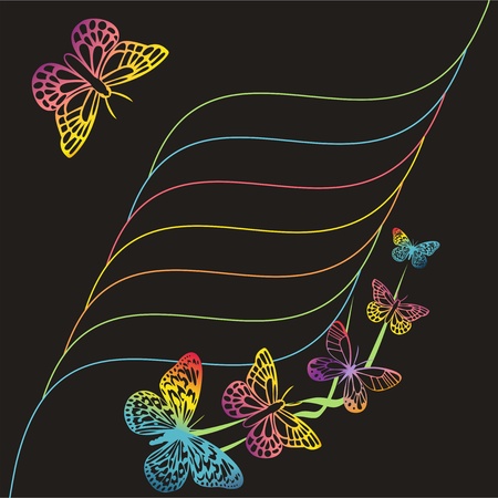 decorative butterfly greeting cardのイラスト素材