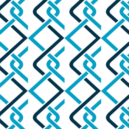 Decorative knots on a white background,turquoise blue wall panel
