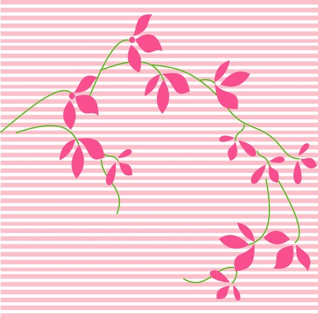 Pink blossoms on the lines,seamless floral background,のイラスト素材