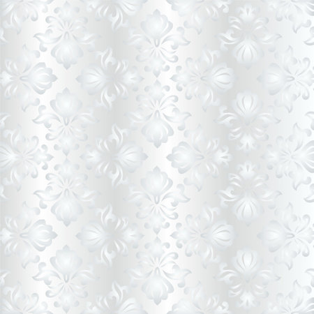 elegant light seamless fabric patterns, classic ottoman patternのイラスト素材