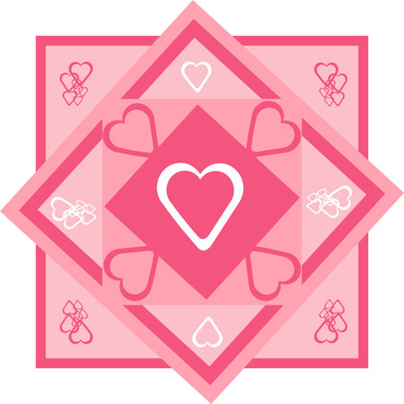 Framed in pink hearts on the floor,valentines day wallpaper,のイラスト素材