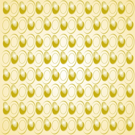 Yellow gold circles on the ground, circles pattern in fashion trend colorsのイラスト素材