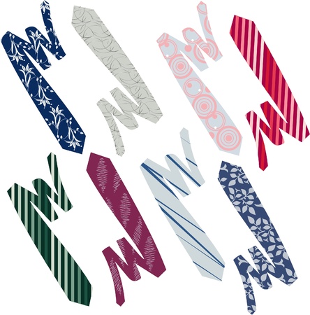 Abstract black background with colorful tie, vector illustrationのイラスト素材