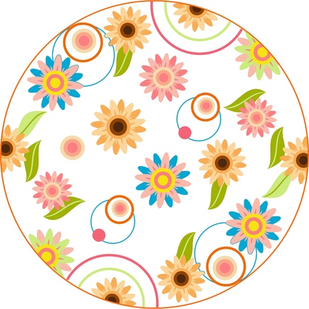 Floral seamless pattern with paisley motifのイラスト素材