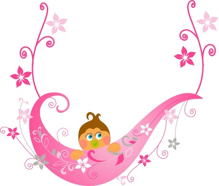 Baby shower greeting card のイラスト素材