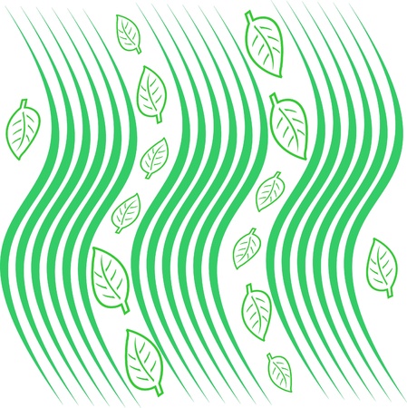 Seamless green floral pattern with leafs のイラスト素材