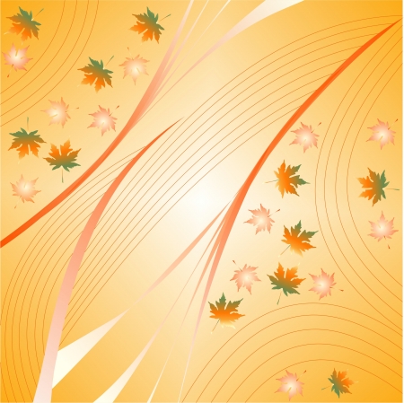 Fallen autumn leaves background flying autumn leavesのイラスト素材