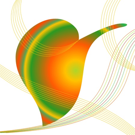Abstract autumn background with wave のイラスト素材
