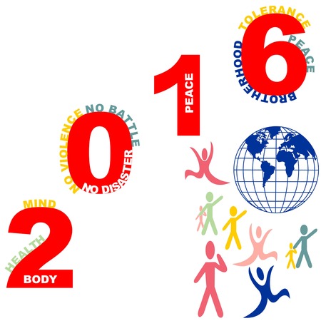 happy new year card New Year wishes New Year message on a white backgroundのイラスト素材