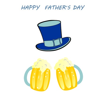 cradler greeting happy father's day, Father's Day Celebration, Father's Day celebration with beer glass,のイラスト素材