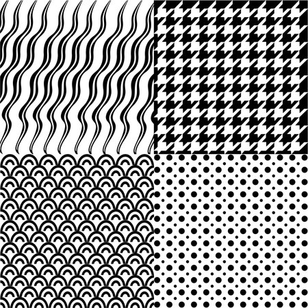 set of 4 background pattern, geometric seamless fabric pattern, seamless fabric pattern 4 with the...