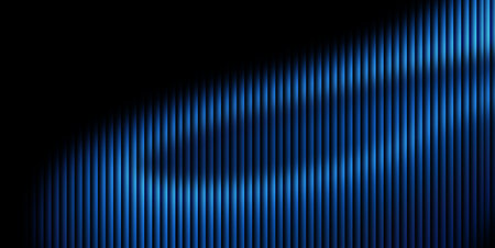 Blue abstract lines on a black background. 3d rendering, 3d illustration.の写真素材