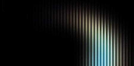 abstract background with blue and orange lines on a black background.の写真素材
