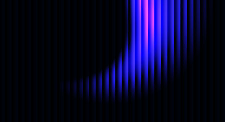 Abstract background with blue and violet stripes on a black background. Vector illustration.の写真素材