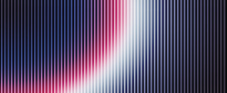 A dramatic diagonal light streak seamlessly transitions from cool blue to vibrant pink across a...