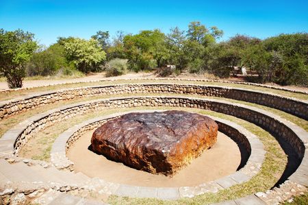 Hoba meteorite- the largest meteorite ever found and the most massive naturally-occurring piece of iron known in the world, Namibia
の写真素材