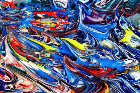 Mixed oil paint abstract background の写真素材