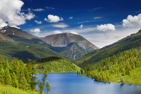 Beautiful lake in Altai mountainsの写真素材