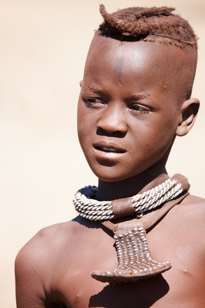 Portrait of himba boy, Namibiaのeditorial素材