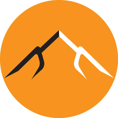 black bird vector illustration with white clouds on a simple blue background, great for logos and icons of bird lovers, bird keepers, bird shops, bird feed shops, as well as social symbols.のイラスト素材