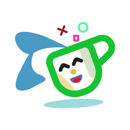 cute smiling and colorful glasses, great for kidsのイラスト素材