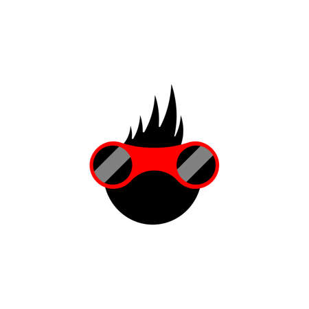 gamer glasses icon logo template internet computer vector designのイラスト素材