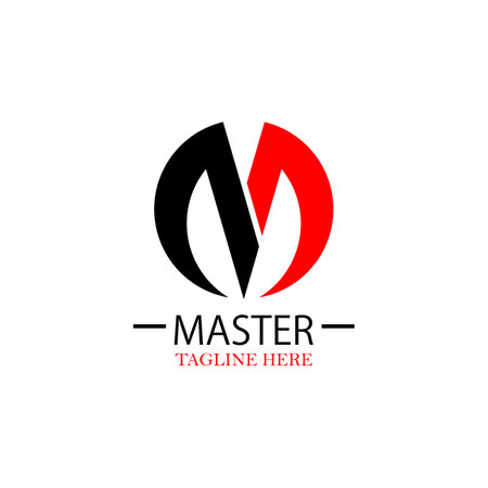 letter m logo template vector designのイラスト素材