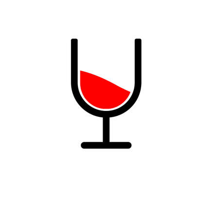 wine and podcast mic icon logo vector concept flat abstract designのイラスト素材