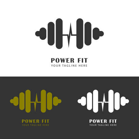 fitness iron and symbol of strength, great for room fitness icon logo, sports fitness, body health. vector concept flat abstract designのイラスト素材
