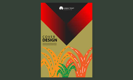 modern book cover abstract brochure cover template, annual report, magazine and flyer layoutのイラスト素材