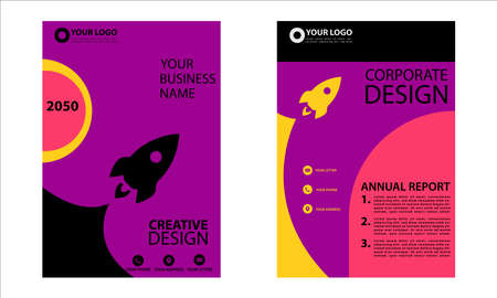 moving rocket bright color background suitable for corporate flyerのイラスト素材
