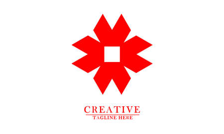Red design modern logo element icon with template. Best for identity logotypes abstract icon logoのイラスト素材