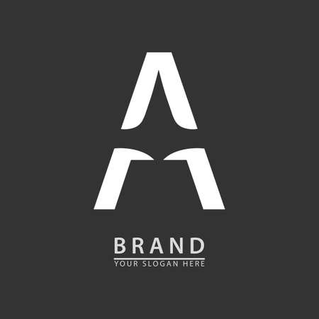 concept letter A initials company name or person logo icon. simple flat vector illustration design.のイラスト素材