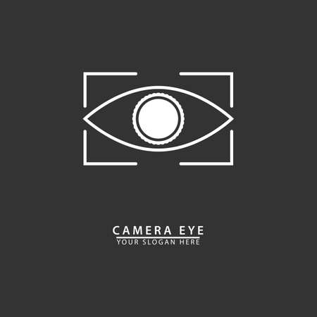 simple eye camera icon logo. simple vector flat abstract design.のイラスト素材