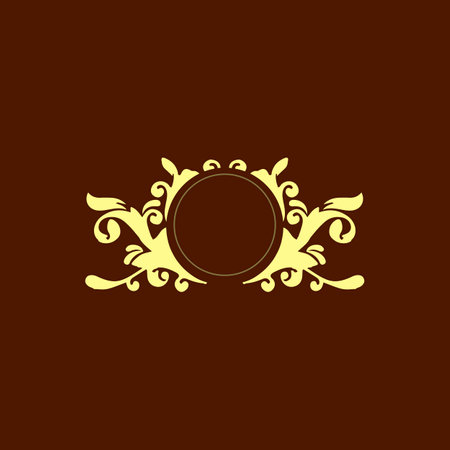 classic golden ornament vector. simple flat vector design. great for wedding decoration backdrop, party, etc.のイラスト素材