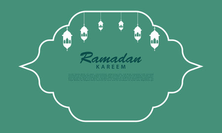 Islamic background ramadan kareem ornament. simple flat illustration.のイラスト素材