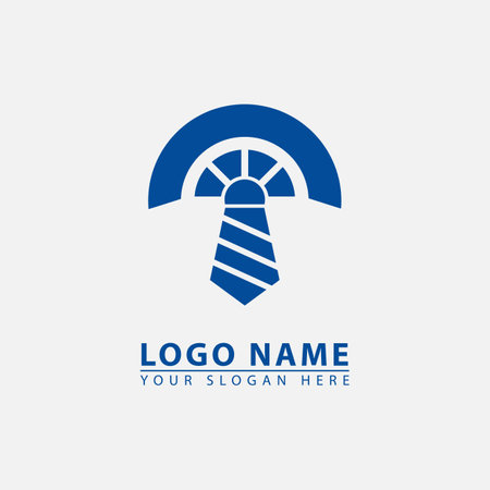 modern tie consultant spartan logo icon. Vector graphics of simple elegant flat illustration style.のイラスト素材