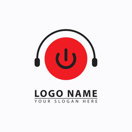 Abstract vector off music elements simple flat illustration style. great for corporate, music, technology, notifications, business, industry.のイラスト素材